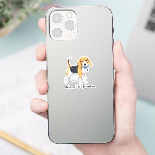 Beagle Personalisierter Aufkleber für den benutzer (Telefon)