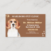 Beagle Pet Clinic Business Cards Visitenkarte (Vorderseite)