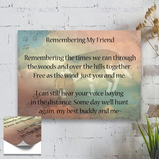 Beagle Pet Loss Poster