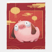 Beagle Pig_Pig Lover Fleecedecke (Vorderseite)