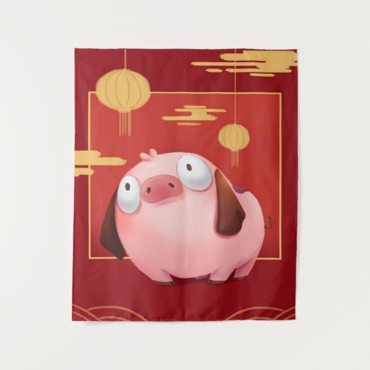 Beagle Pig_Pig Lover Wandteppich (Vorderseite)