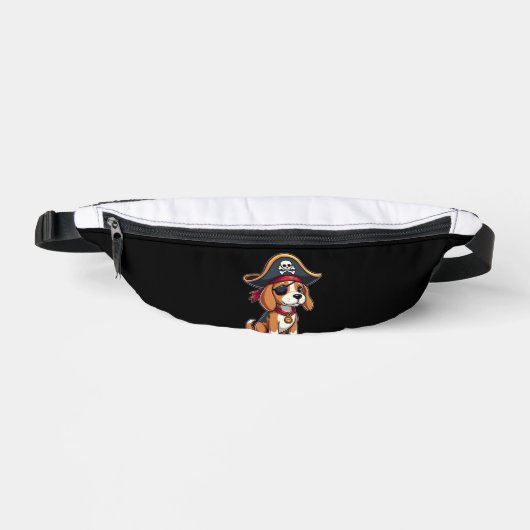 Beagle Pirate Costume Jolly Roger Flag Skull Cross Bauchtasche (Vorderseite)