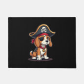 Beagle Pirate Costume Jolly Roger Flag Skull Cross Fußmatte (Vorderseite)