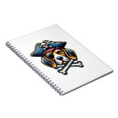 Beagle Pirate Kostüm Skull Crossbones Hunde Liebha Notizblock (Rechte Seite)