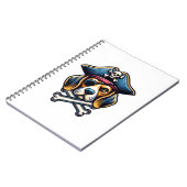 Beagle Pirate Kostüm Skull Crossbones Hunde Liebha Notizblock (Linke Seite)