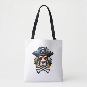 Beagle Pirate Kostüm Skull Crossbones Hunde Liebha Tasche