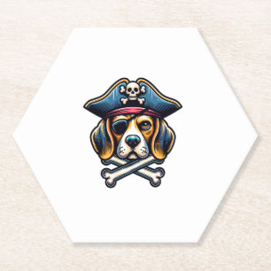 Beagle Pirate Kostüm Skull Crossbones Hunde Liebha Untersetzer