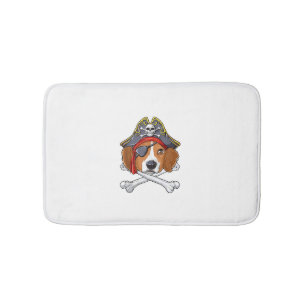 Beagle Pirate Kostüme Piratenflagge Flag Skull Cro Badematte