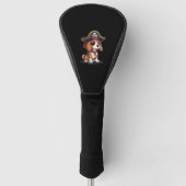 Beagle Pirate Kostüme Piratenflagge Flag Skull Cro Golf Headcover (Vorderseite)