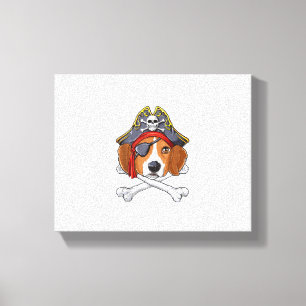 Beagle Pirate Kostüme Piratenflagge Flag Skull Cro Leinwanddruck