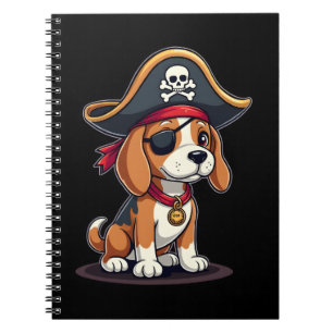 Beagle Pirate Kostüme Piratenflagge Flag Skull Cro Notizblock