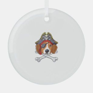 Beagle Pirate Kostüme Piratenflagge Flag Skull Cro Ornament Aus Glas