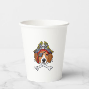 Beagle Pirate Kostüme Piratenflagge Flag Skull Cro Pappbecher