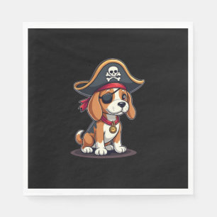Beagle Pirate Kostüme Piratenflagge Flag Skull Cro Serviette