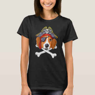 Beagle Pirate Kostüme Piratenflagge Flag Skull Cro T-Shirt