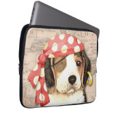 Beagle Pirate Laptopschutzhülle (Vorne Rechts)