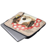 Beagle Pirate Laptopschutzhülle (Vorne Knopf)