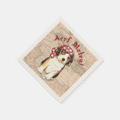Beagle Pirate Serviette (Ecke)