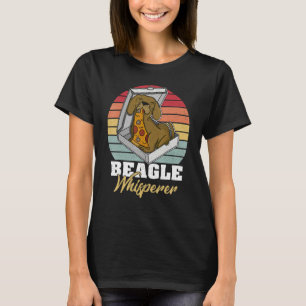 Beagle Pizza Hund spazieren führen Besitzer Welpe T-Shirt