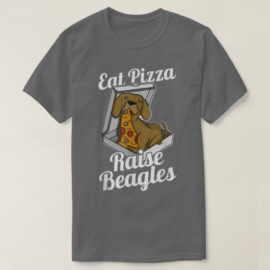 Beagle Pizza Walk Dog Eigentümer Lover Puppy 158 T-Shirt (Design vorne)