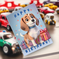 Beagle "Playful Paws" Welpe und Geschenke Geburtst
