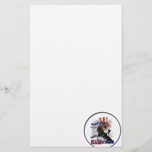 Beagle Politischer Humor Briefpapier (Vorderseite)