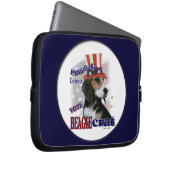 Beagle Politischer Humor Laptopschutzhülle (Vorne Rechts)