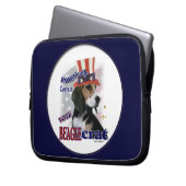 Beagle Politischer Humor Laptopschutzhülle (Vorderseite Links)