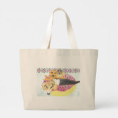 Beagle Pool Party Jumbo Stoffbeutel (Rückseite)