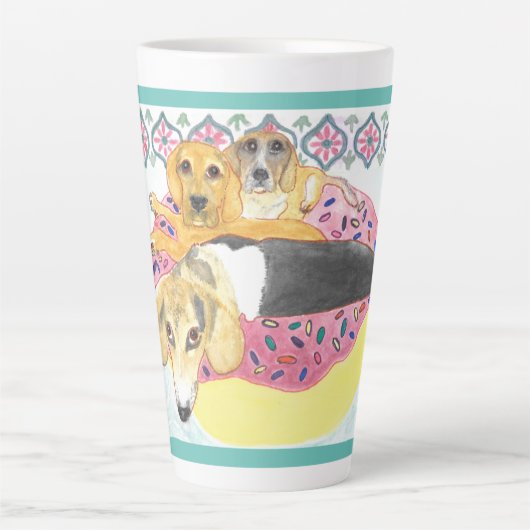 Beagle Pool Party Milchtasse (Vorderseite)