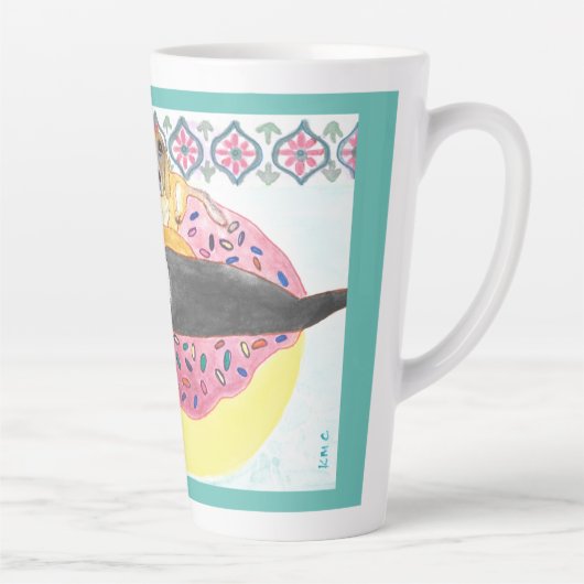 Beagle Pool Party Milchtasse (Rechts)