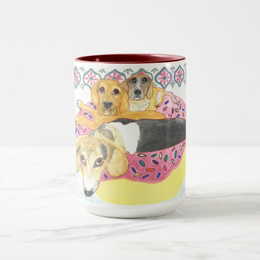 Beagle Pool Party Tasse (Zentrum)