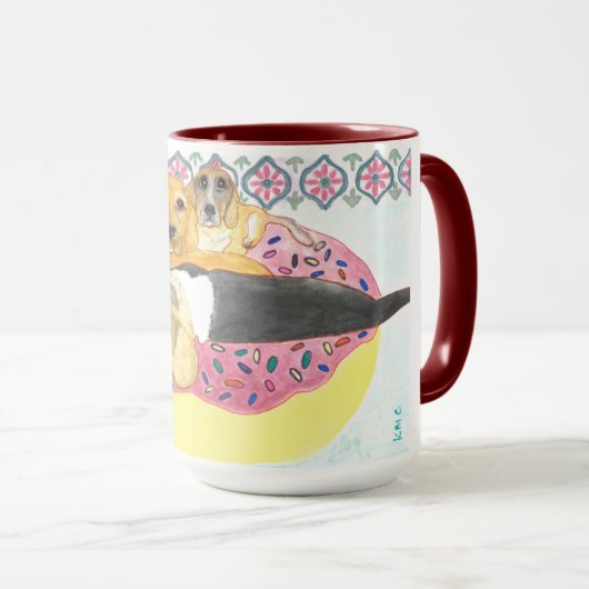 Beagle Pool Party Tasse (VorderseiteRechts)