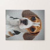 Beagle Portrait Gouache Fine Art Puzzle (Horizontal)