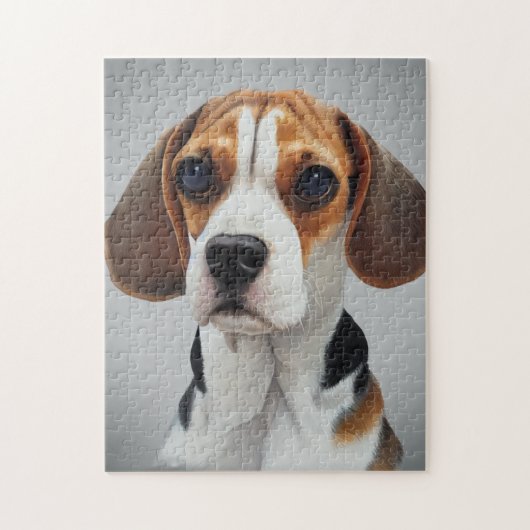 Beagle Portrait Gouache Fine Art Puzzle (Vertikal)