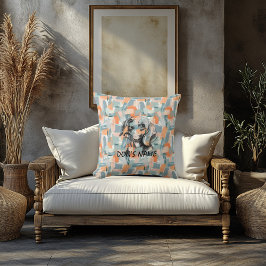 Beagle Portrait Pillow Abstrakt Pinselstrich Kissen