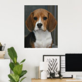 Beagle Portrait Poster (Heimbüro)