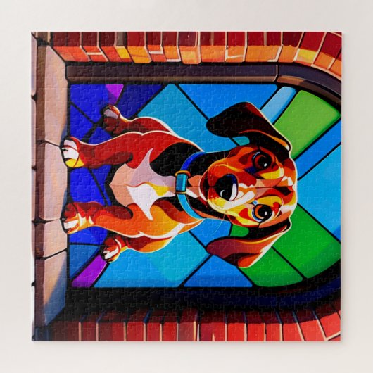 Beagle Portrait Standing Puzzle (Horizontal)