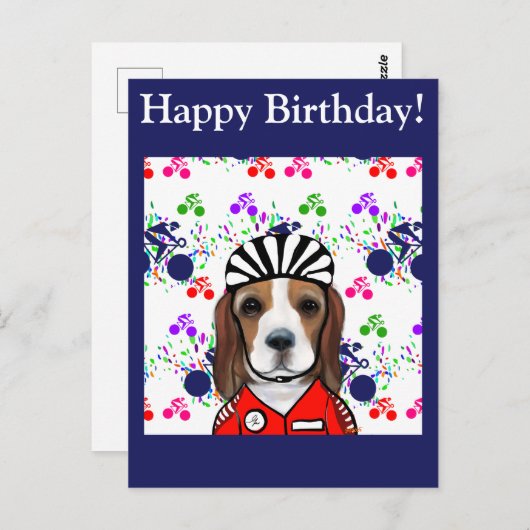 Beagle Postkarte (Vorne/Hinten)