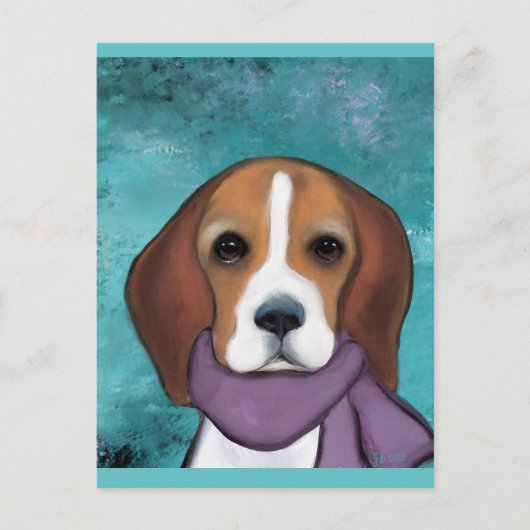 Beagle Postkarte (Vorderseite)