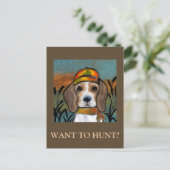 Beagle Postkarte (Stehend Vorderseite)