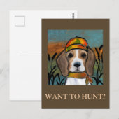 Beagle Postkarte (Vorne/Hinten)