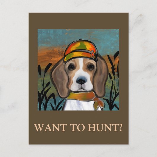 Beagle Postkarte (Vorderseite)