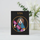  BEAGLE POSTKARTE (Stehend Vorderseite)