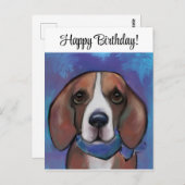 Beagle Postkarte (Vorne/Hinten)