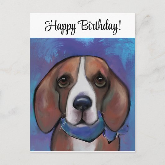 Beagle Postkarte (Vorderseite)