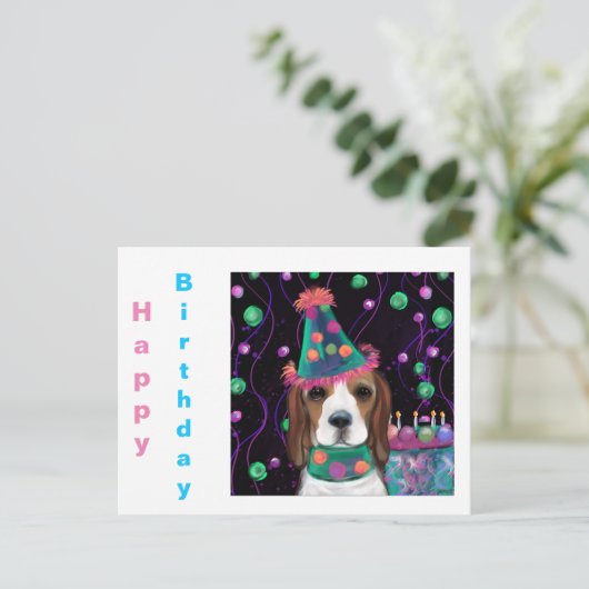 BEAGLE POSTKARTE (Stehend Vorderseite)