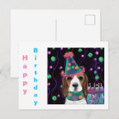 BEAGLE POSTKARTE (Vorne/Hinten)