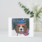 BEAGLE POSTKARTE (Stehend Vorderseite)