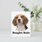 Beagle Postkarte (Stehend Vorderseite)